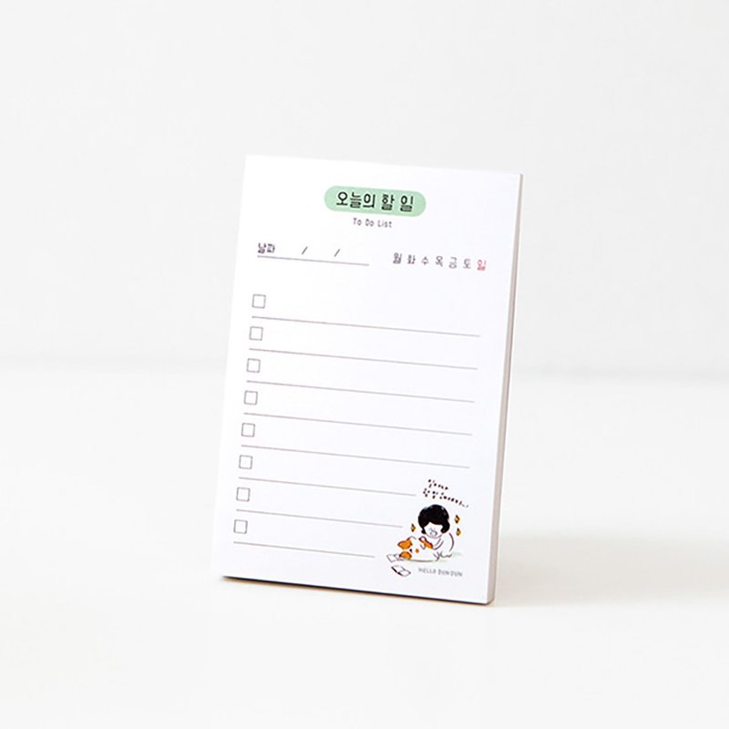 Hello DunDun 哈啰•登登系列  掌心便条纸 11. 今日待办 - 便条纸/标签贴 - 纸 白色