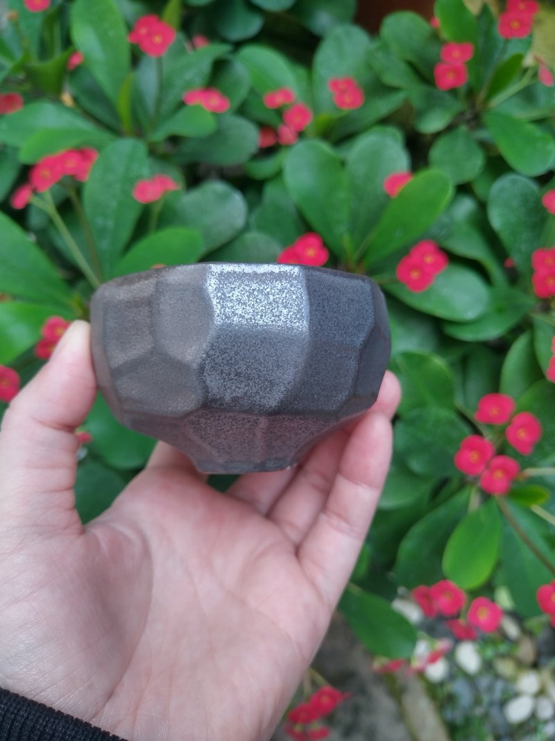 锰金黑陶对杯 - 茶具/茶杯 - 陶 