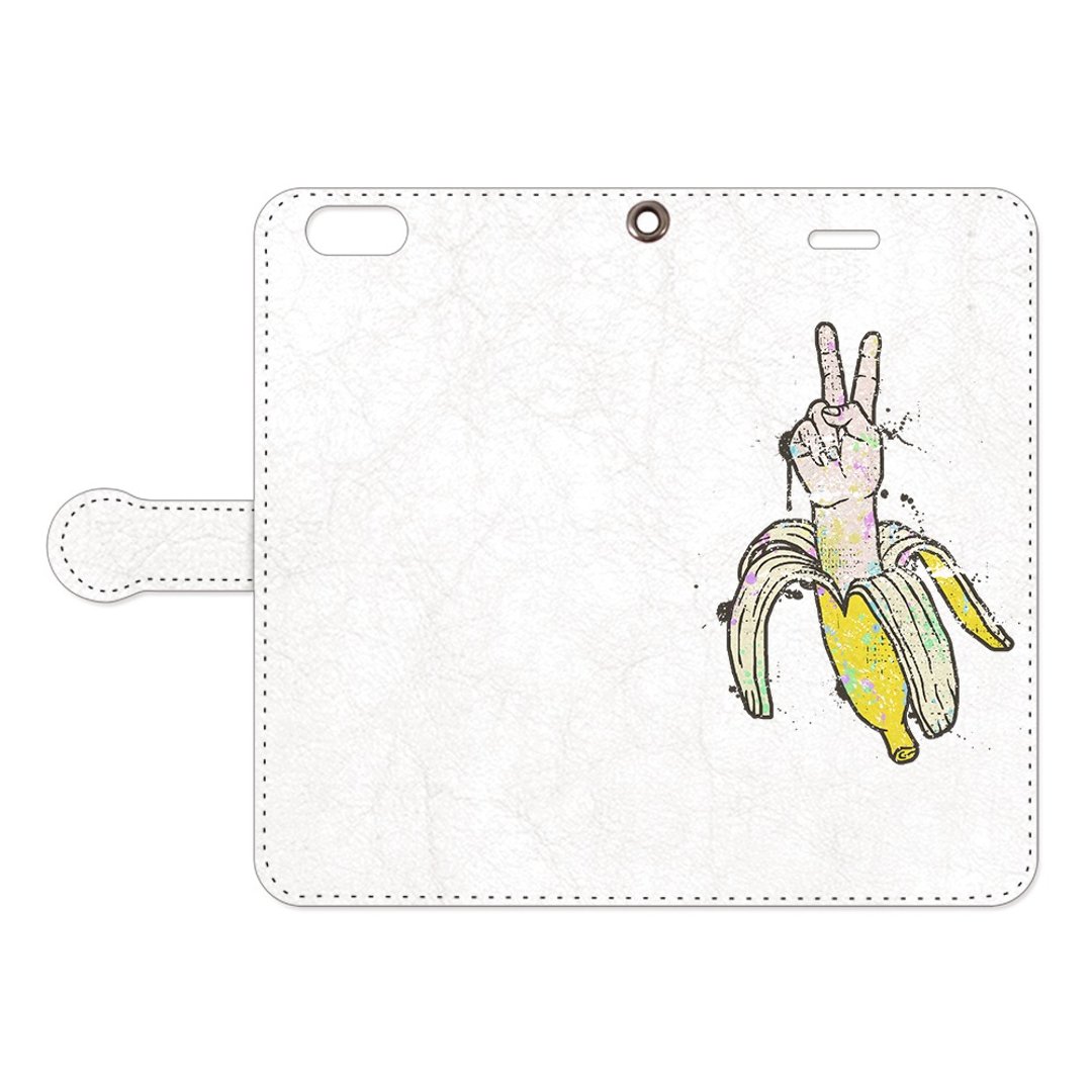 Notebook type iPhone case / Crazy Banana - 手机壳/手机套 - 真皮 白色