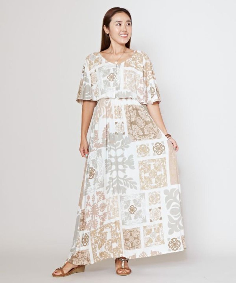 【热门预购】3way夏威夷拼布斗篷吊带洋装套装组(2色)4IA-5117 - 洋装/连衣裙 - 其他材质 