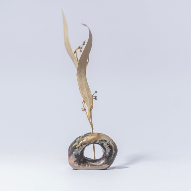 No.61 插花小物| 线香座| 云泥 | 陶瓷 - 香薰/精油/线香 - 陶 咖啡色