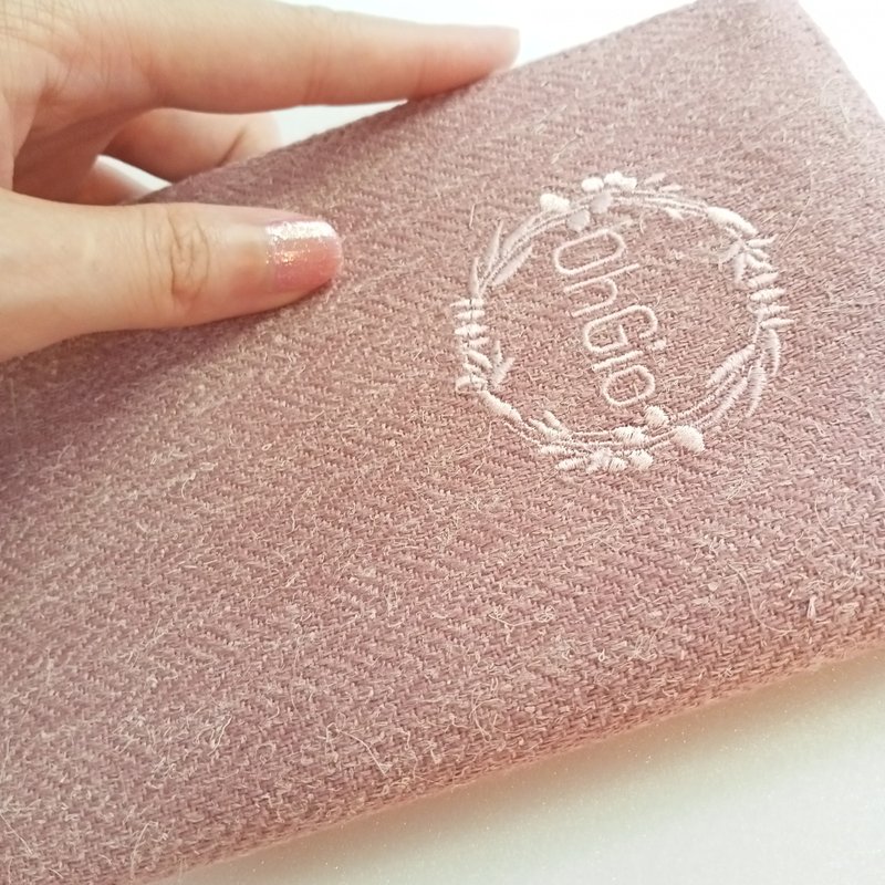 OhGio 凤梨叶素食钱包/开运长夹/永续环保翻转农废的新时尚 - 皮夹/钱包 - 植物．花 粉红色