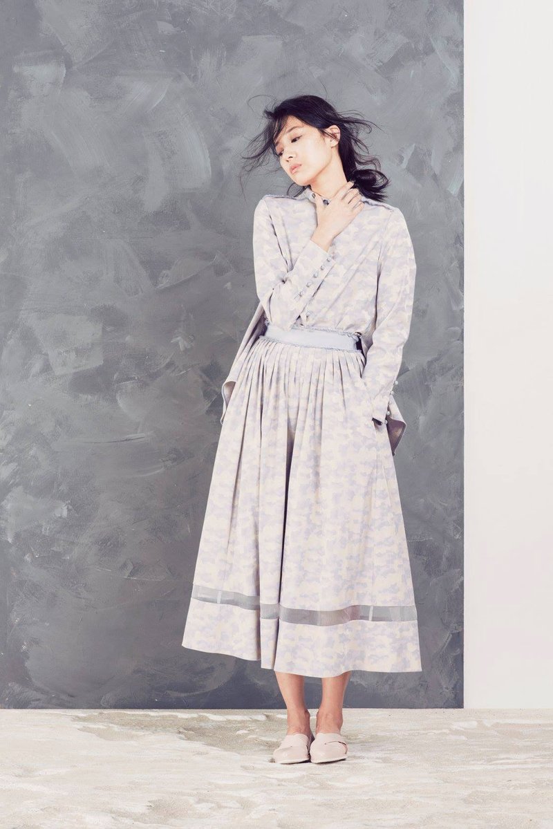 云彩打折裙 - 裙子 - 其他材质 