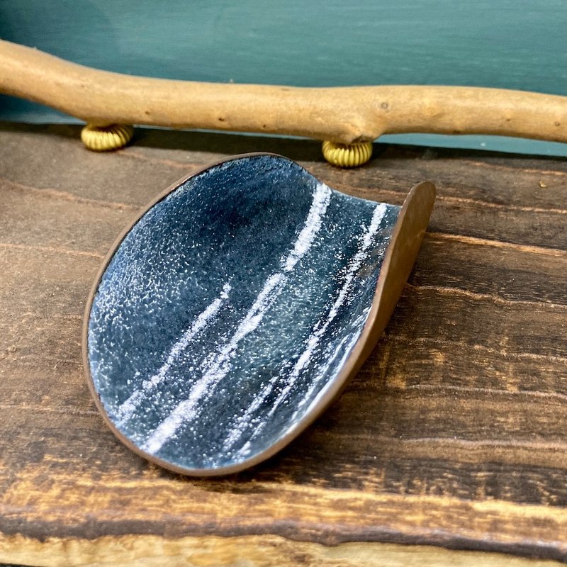 空山新雨茶则D款/红铜锻敲珐琅,金工工艺师林静媚老师创作单品 - 茶具/茶杯 - 珐琅 