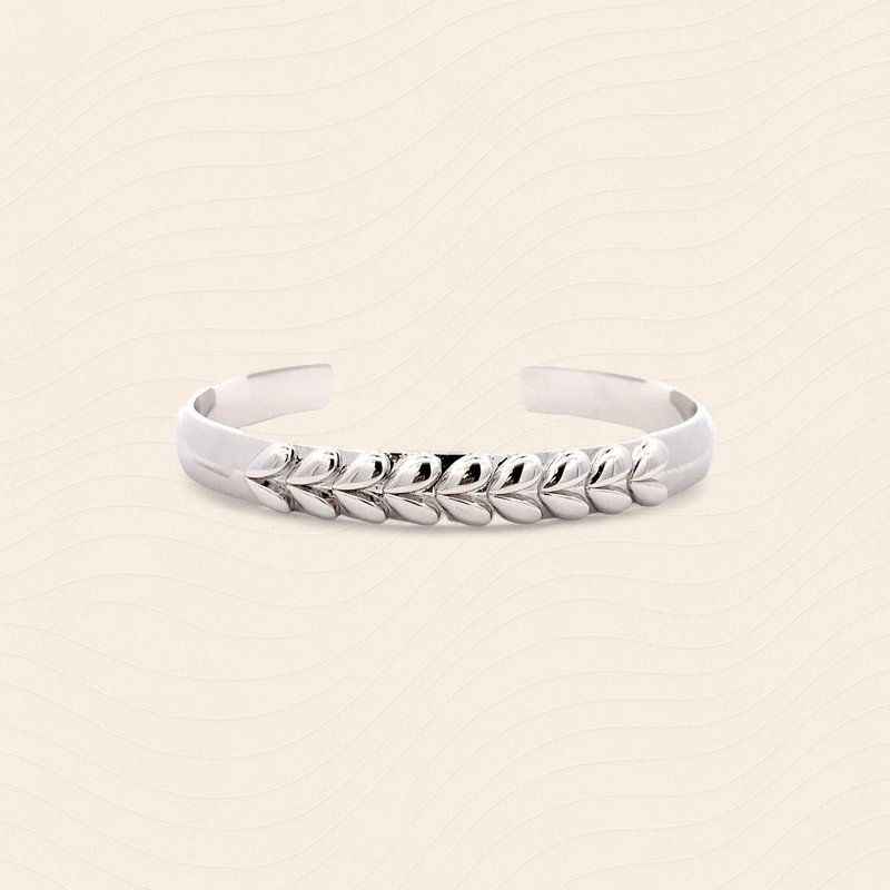 【丰盛之环】Wind To Win 风转丰 | 生命之穗手镯 - 手链/手环 - 铜/黄铜 银色