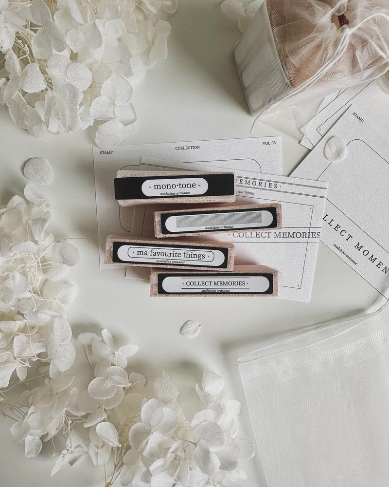 '拾忆' 印章组 - 印章/印台 - 木头 白色