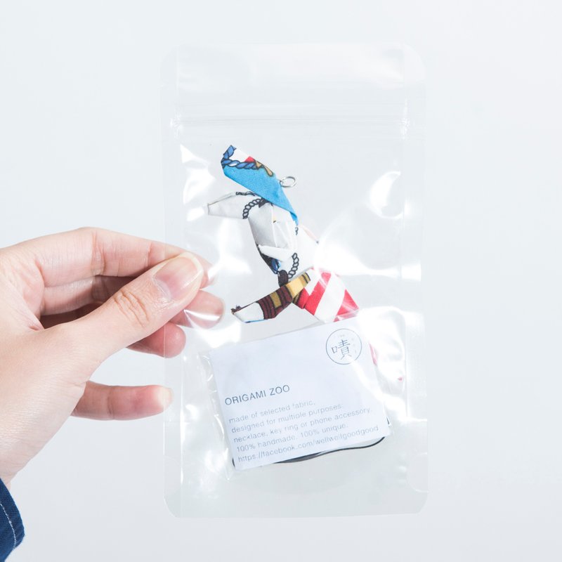 \花花暴龙/ 折纸吊饰组_古着龙 - 项链 - 棉．麻 多色