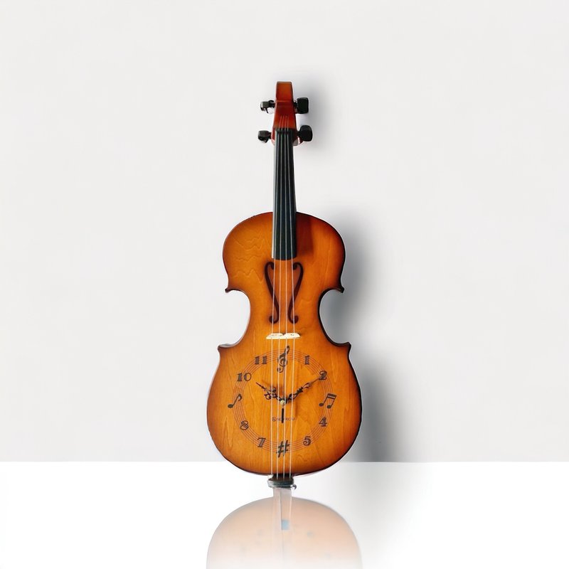 No. 911 小提琴 造型时钟 居家装饰 - 时钟/闹钟 - 木头 