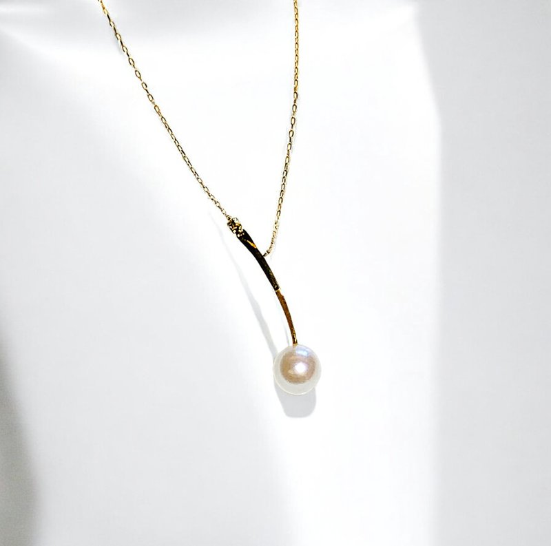 18K 日本Akoya珍珠坠链 Akoya Pearl Necklace - 项链 - 珍珠 
