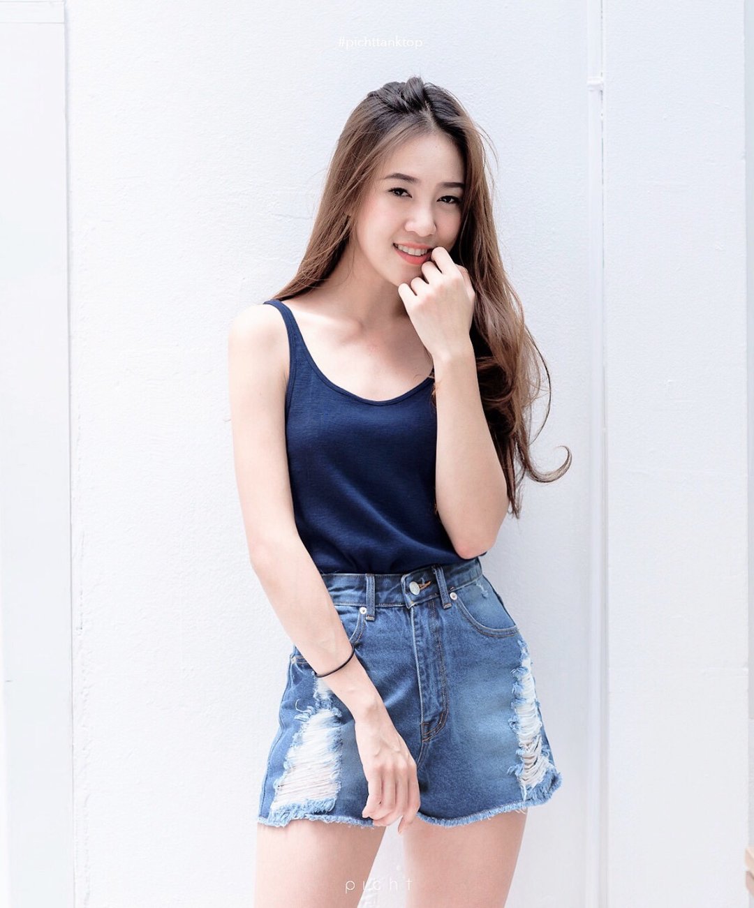 Air 背心 - Navy - 女装背心 - 棉 蓝色