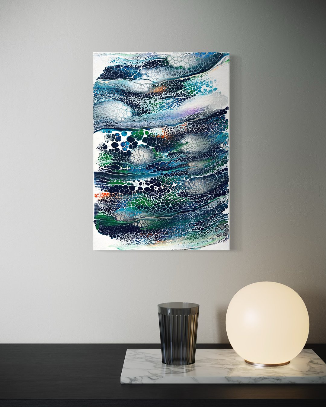 【白色半梦半醒】无框抽象画 - 海报/装饰画/版画 - 颜料 蓝色