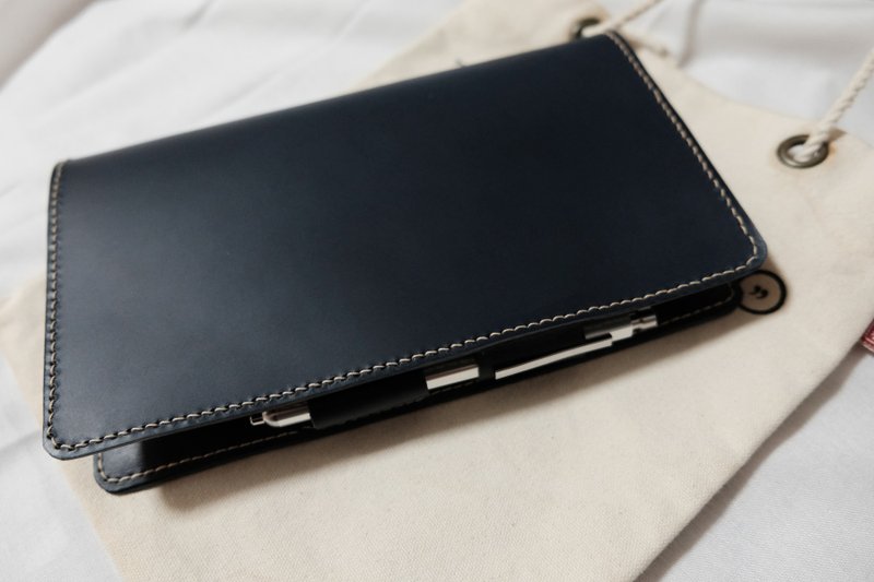 皮革笔记本 手帐本 客制化礼物 - 笔记本/手帐 - 真皮 蓝色