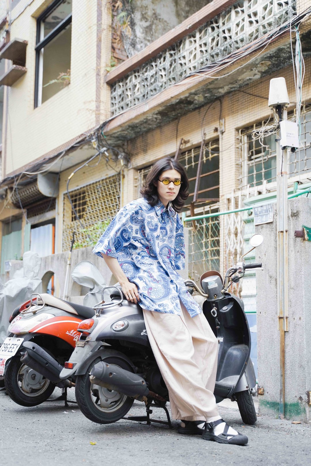 古着  变形虫 paisley 短袖 衬衫 vintage - 男装衬衫 - 其他人造纤维 多色