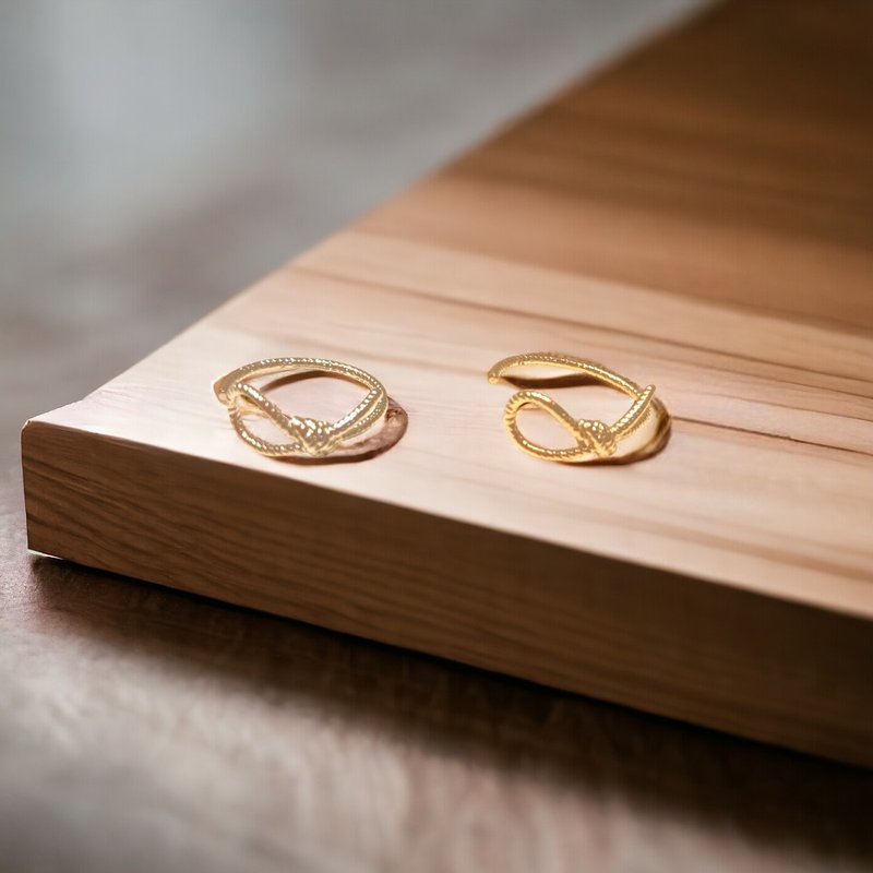 扭结造型耳骨夹 - 耳环/耳夹 - 其他金属 