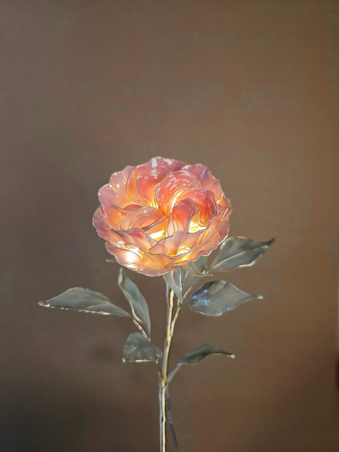 【诞生花灯】9 月・英式玫瑰。小夜灯。生日礼物 - 灯具/灯饰 - 树脂 