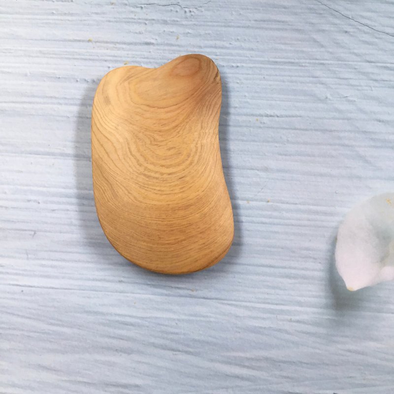 台湾桧木脸部按摩刮痧板 编号F32 - 脸部按摩/清洁工具 - 木头 咖啡色