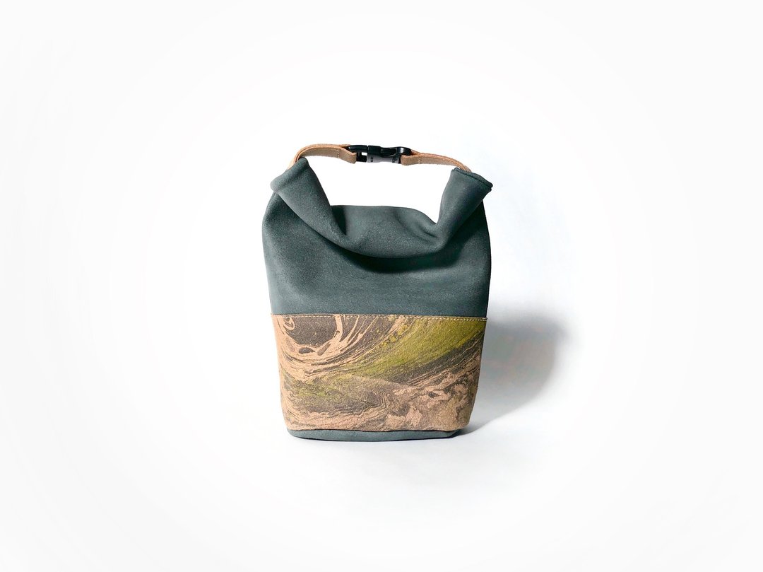 Leather hand roll bag mini - 手提包/手提袋 - 真皮 黑色