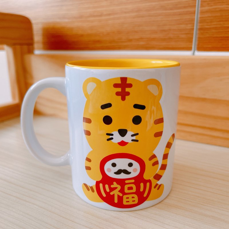 老虎 马克杯 现货 内部黄色 - 咖啡杯/马克杯 - 瓷 