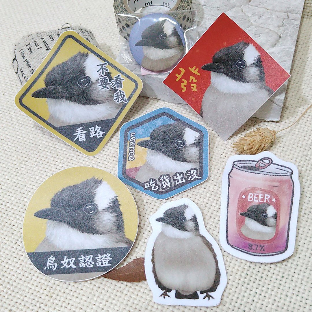 白头翁-春联-防水贴纸~利是封-挥春-福贴-车贴-行李箱贴-鹦鹉 - 红包/春联 - 防水材质 