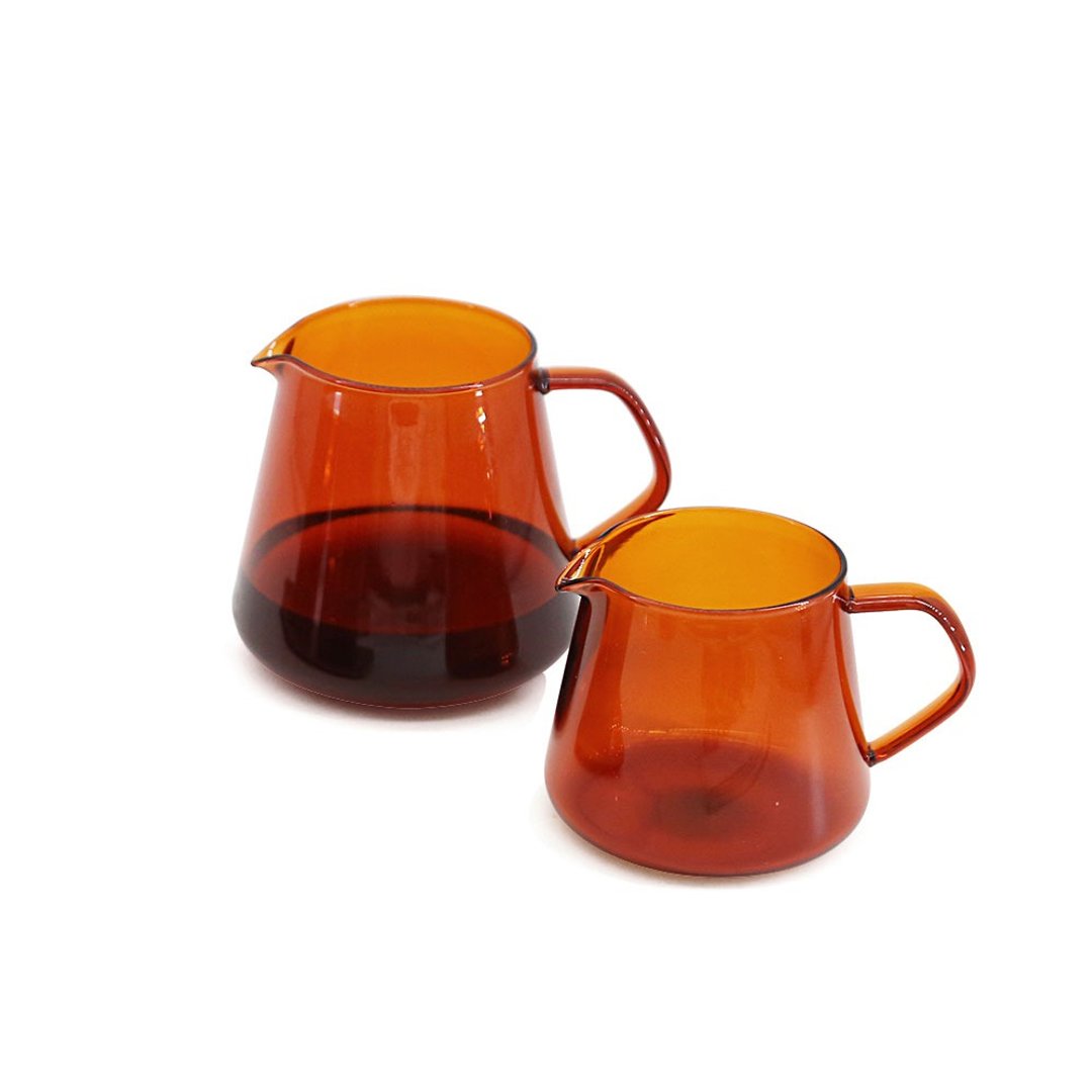 琥珀色玻璃壶 300ml/600ml/锥形/复古色调/茶壶 - 咖啡杯/马克杯 - 玻璃 咖啡色