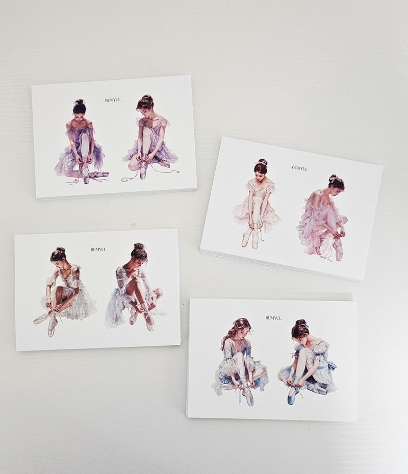 舞台下的芭蕾舞者贴纸组 - 便条纸/标签贴 - 纸 多色