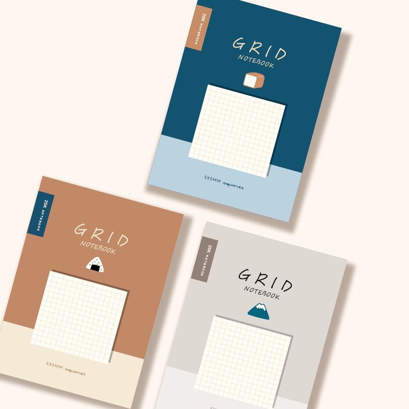 简单生活系列 CN-25135 小呸角25K方格加厚定页笔记 - 笔记本/手帐 - 纸 