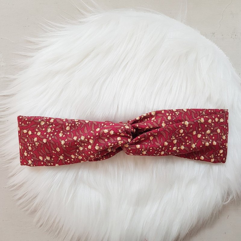 春分 磨毛布 交叉松紧发带 发饰 - 发带/发箍 - 棉．麻 红色