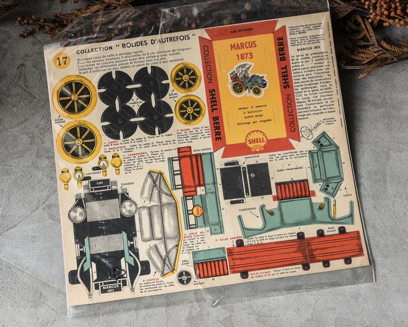 法国 文房玩具老物 薄荷老车纸模型图鉴 - 木工/竹艺/纸艺 - 纸 