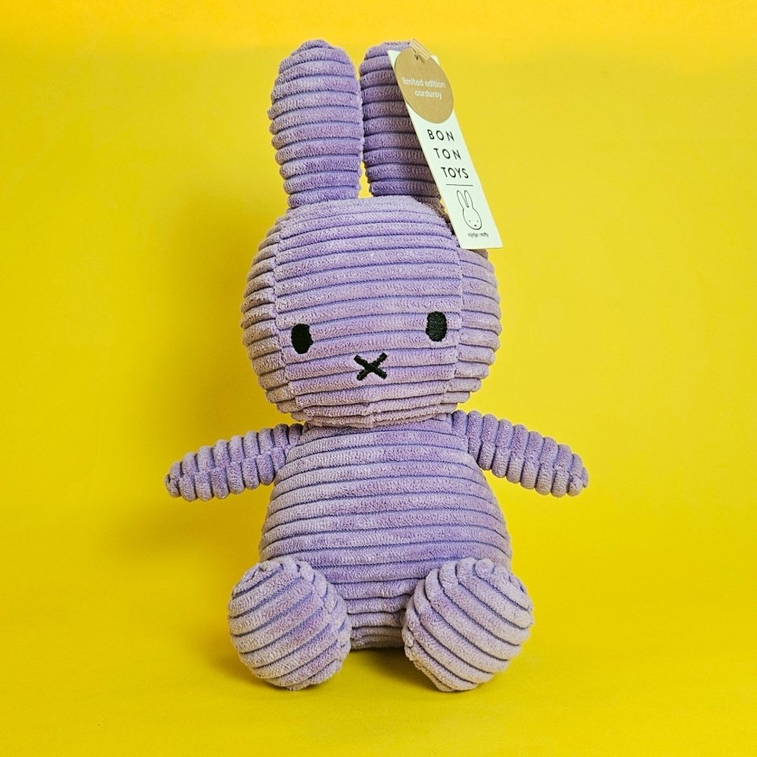 BON TON TOYS 米菲兔ECO灯芯绒填充玩偶-限量版 深紫 23cm - 玩偶/公仔 - 聚酯纤维 紫色