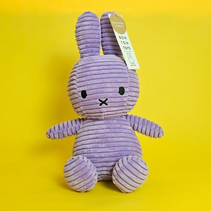 BON TON TOYS 米菲兔ECO灯芯绒填充玩偶-限量版 深紫 23cm - 玩偶/公仔 - 聚酯纤维 紫色