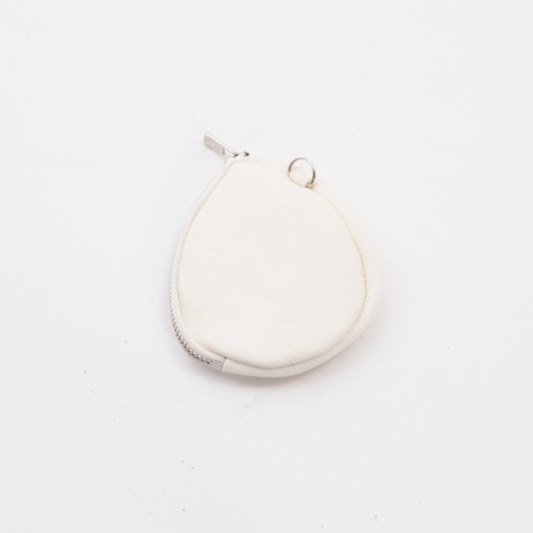 goatleather wallet (white)/coin purse/koishi_w - 零钱包 - 真皮 