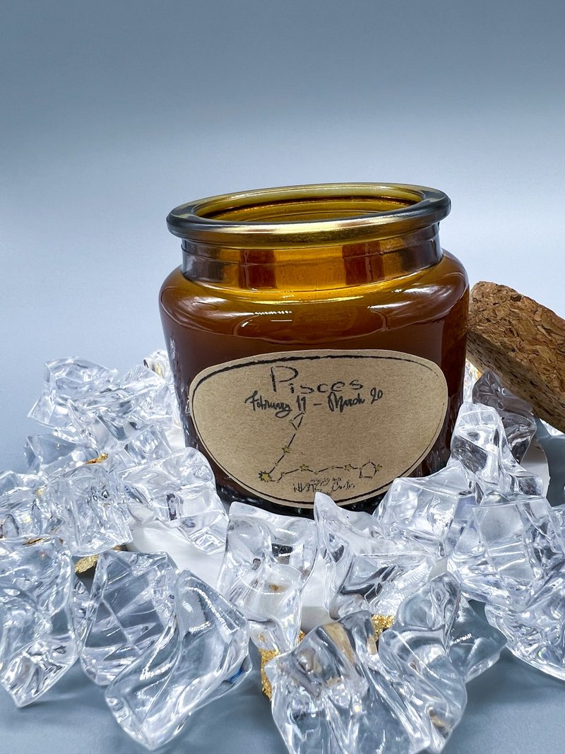 十二星座 幸运蜡烛(双鱼座) - 香薰/精油/线香 - 蜡 黄色