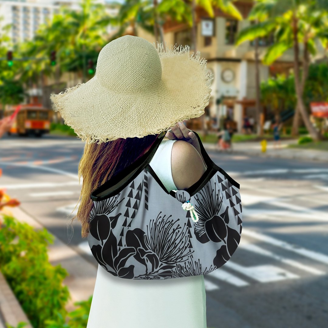 Hawaiian Ohana Bag【L-fit】熔岩蕾芙雅 - 侧背包/斜挎包 - 棉 灰色