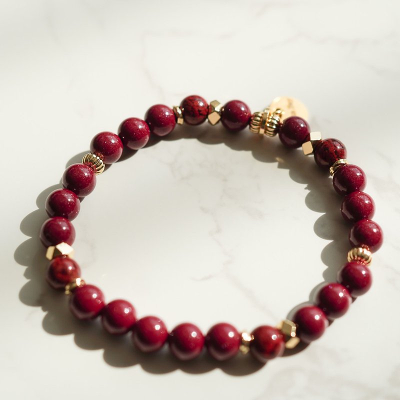 天然原矿紫晶14KGF弹性手链 - 手链/手环 - 水晶 