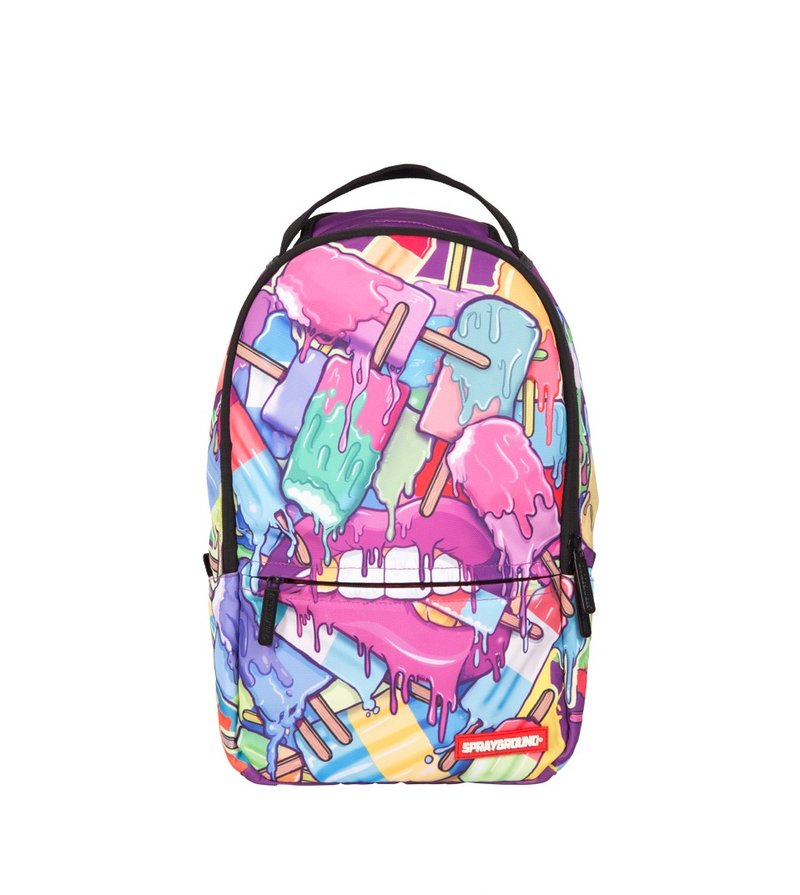【SPRAYGROUND】DLX Mini 系列 Lil Popsicle Grillz 融化冰棒迷你潮流后背包 - 后背包/双肩包 - 其他材质 紫色