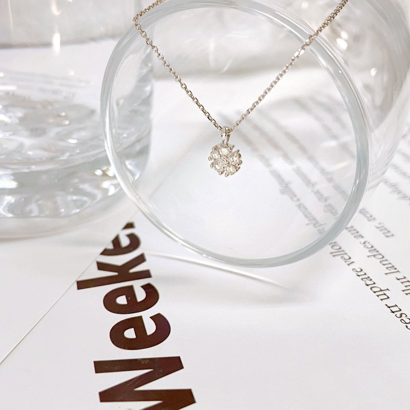 925纯银 | 一朵小桃花_项链 - 项链 - 贵金属 