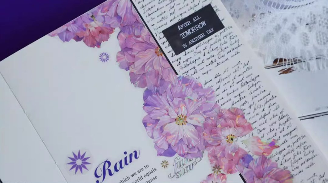 晚花紫寂 PET 纸胶带 银河砂/贝壳光 10米卷 - 纸胶带 - 其他材质 粉红色