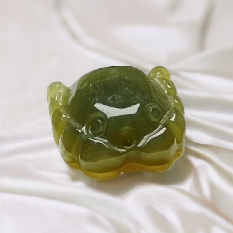【八方来财】冰种秋香绿螃蟹 | 裸石 | 天然缅甸A货翡翠 | 送礼 - 金工/饰品 - 玉石 绿色