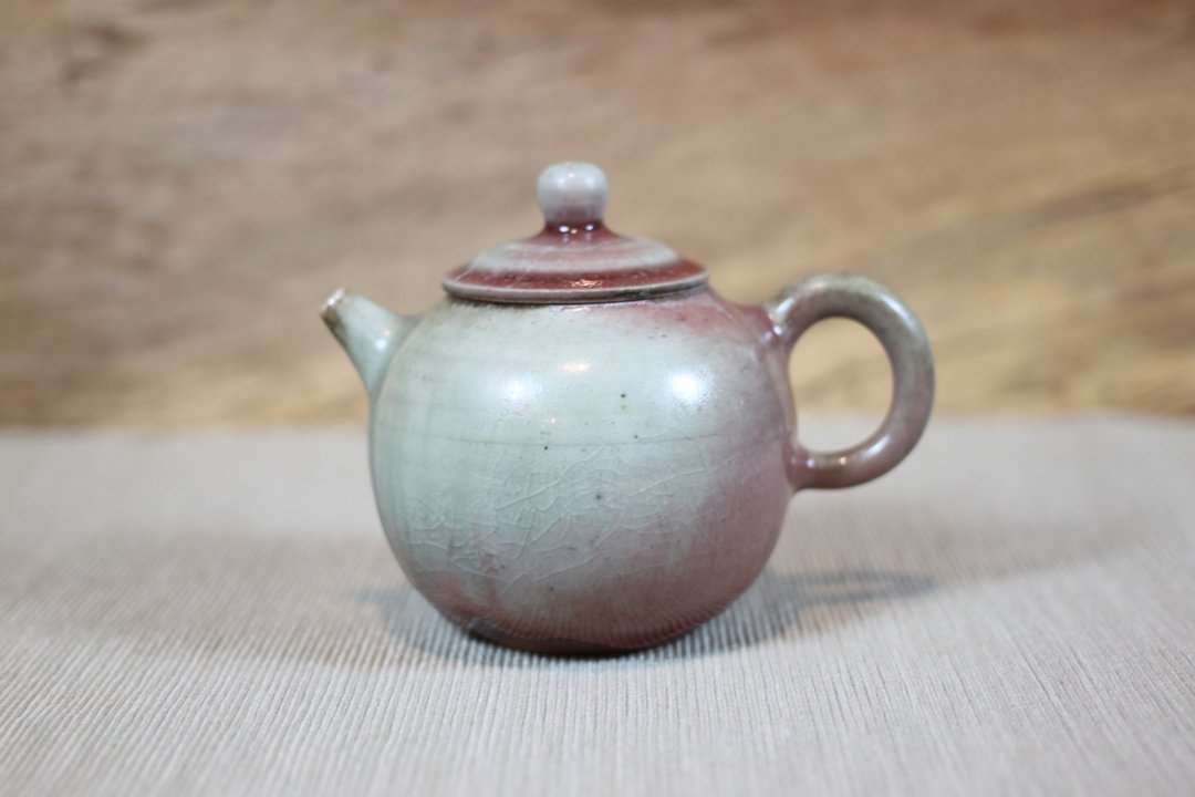 【台湾制造】柴烧钧窑 手工壶 名家叶敏祥手工作品 - 茶具/茶杯 - 陶 