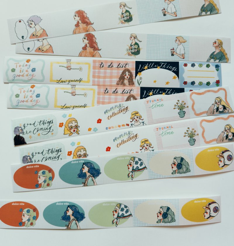 甜蜜对话 附离型纸 memo 可书写贴纸 - 便条纸/标签贴 - 纸 多色