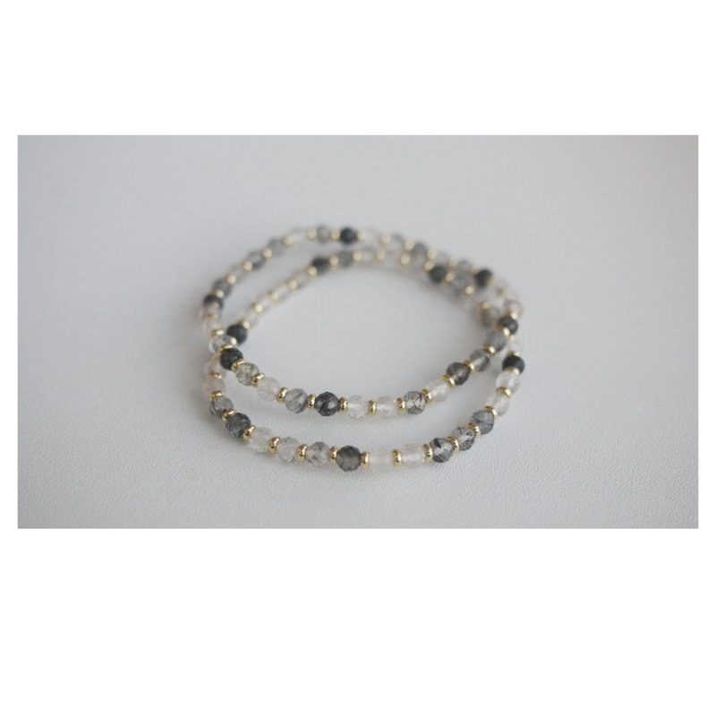 黑发晶细手串 | 天然石手珠 - 手链/手环 - 其他材质 多色