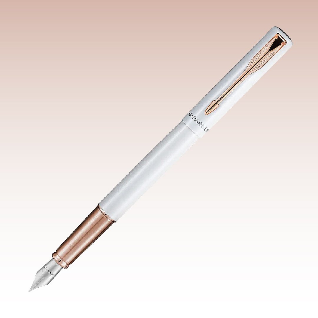 Parker 派克 威雅XL月光白金夹钢笔 限定版 免费刻字 - 钢笔 - 其他金属 白色