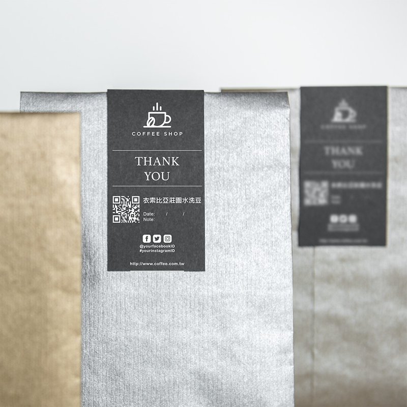 定制化品牌贴纸 封口贴纸 感谢贴纸 万用商品包装贴纸 标示贴纸 - 贴纸 - 纸 白色
