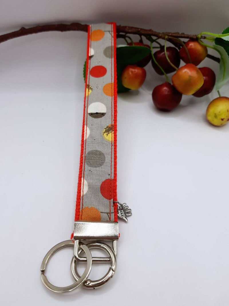 开幕赠手机挂片和万用扣圈之多功能手机挽带/钥匙圈/相机挽带 - 挂绳/吊绳 - 棉．麻 红色