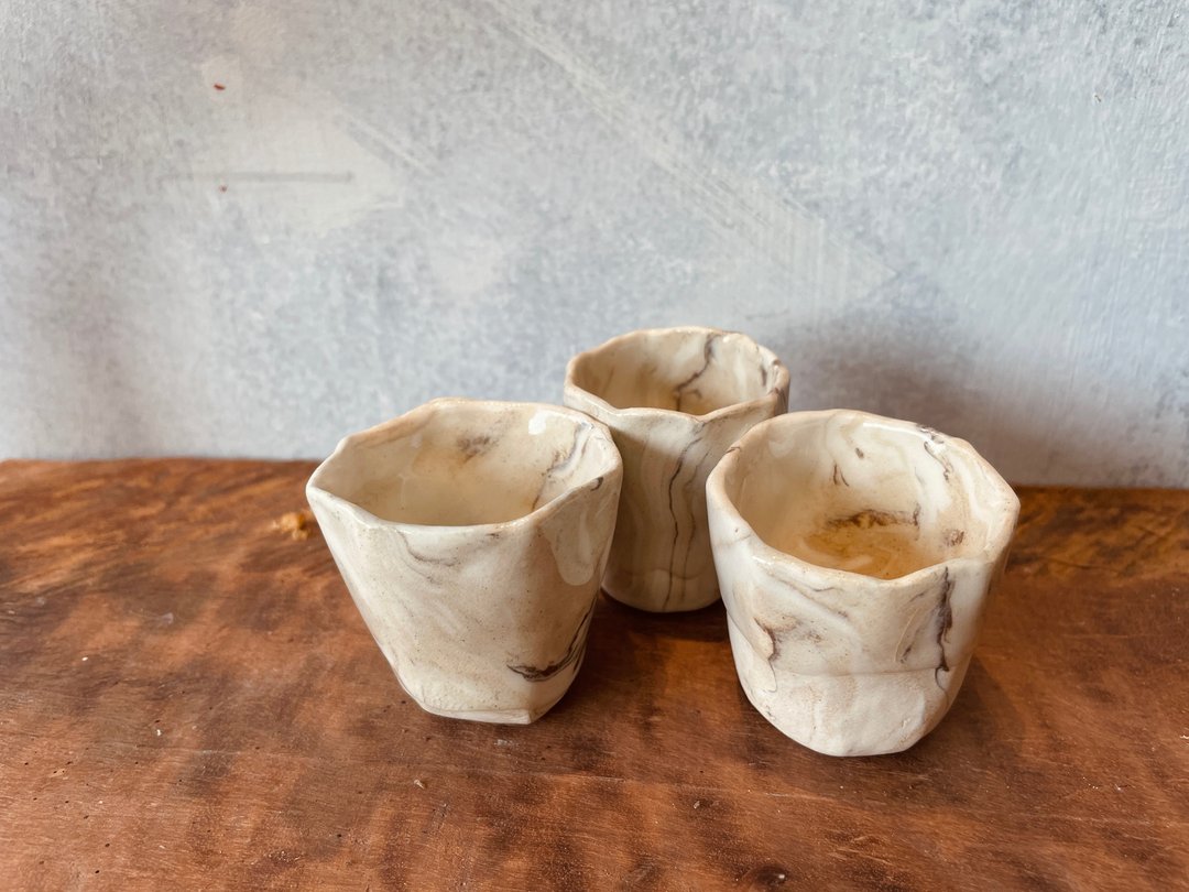 品味杯。云起小菜杯。云起多酱器。时尚老灵魂。古风时器 - 浅碟/小碟子 - 瓷 白色