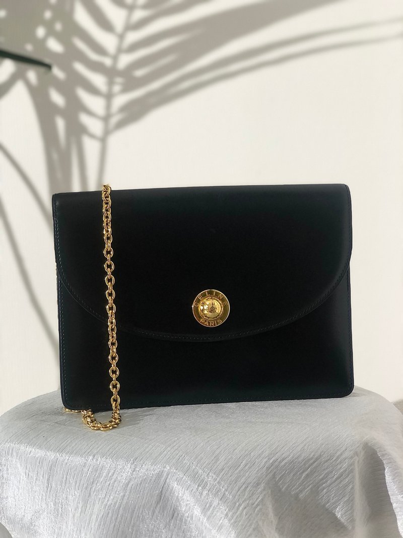 【日本直送，名牌二手包装】CELINE Star Ball 皮革链条单肩包黑Vintage Vintage ive3ra - 侧背包/斜挎包 - 真皮 黑色