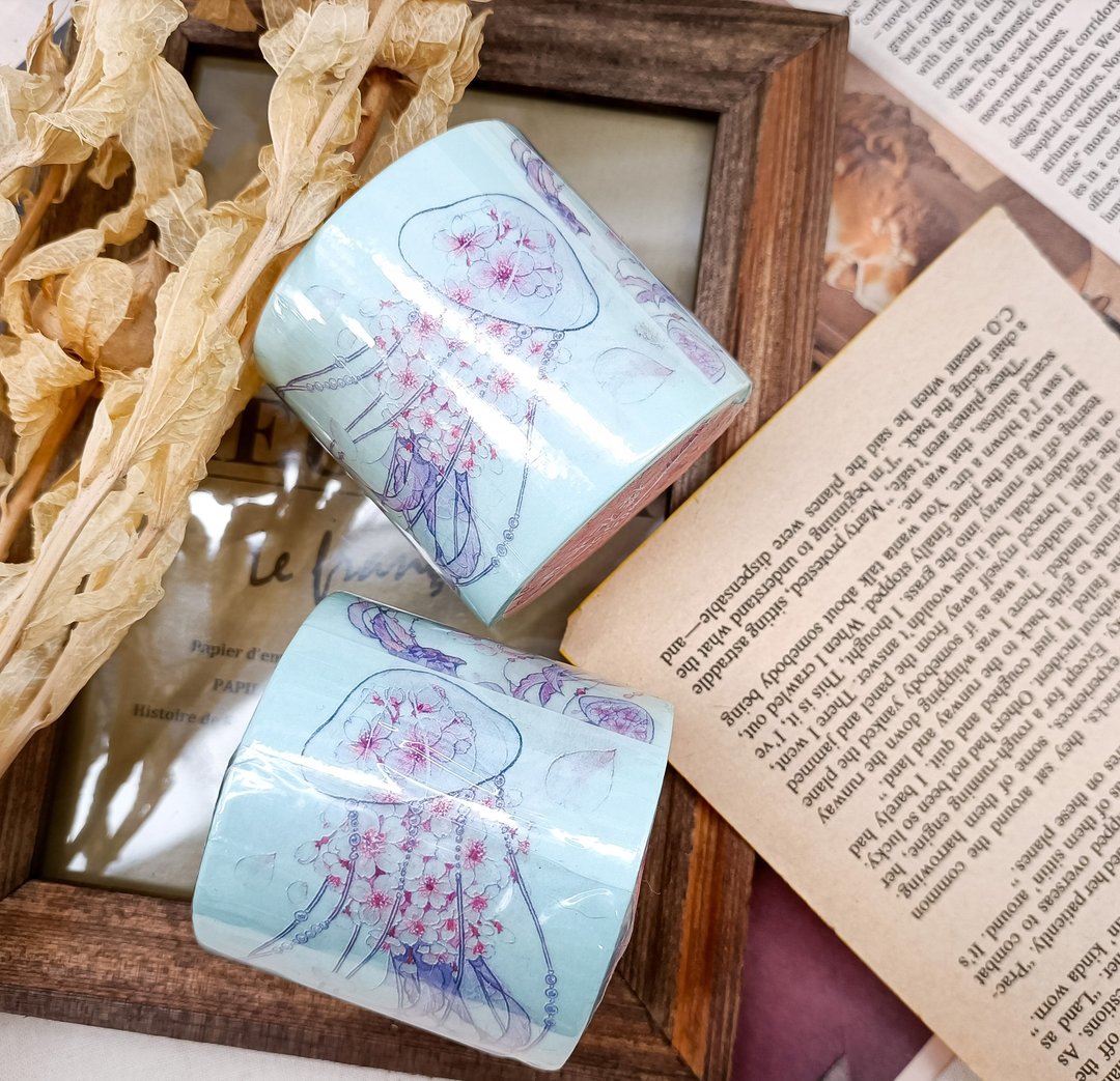 櫻花水母 / 裝飾膠帶 - 纸胶带 - 塑料 多色