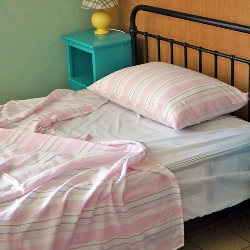 棉花糖夏毯|枕头套（粉红色） - 寝具 - 棉．麻 