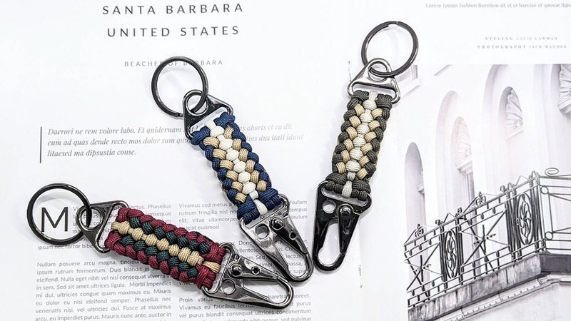 W.A.L-伞绳川流 River weaving手工编织钥匙圈扣 - 钥匙链/钥匙包 - 尼龙 多色