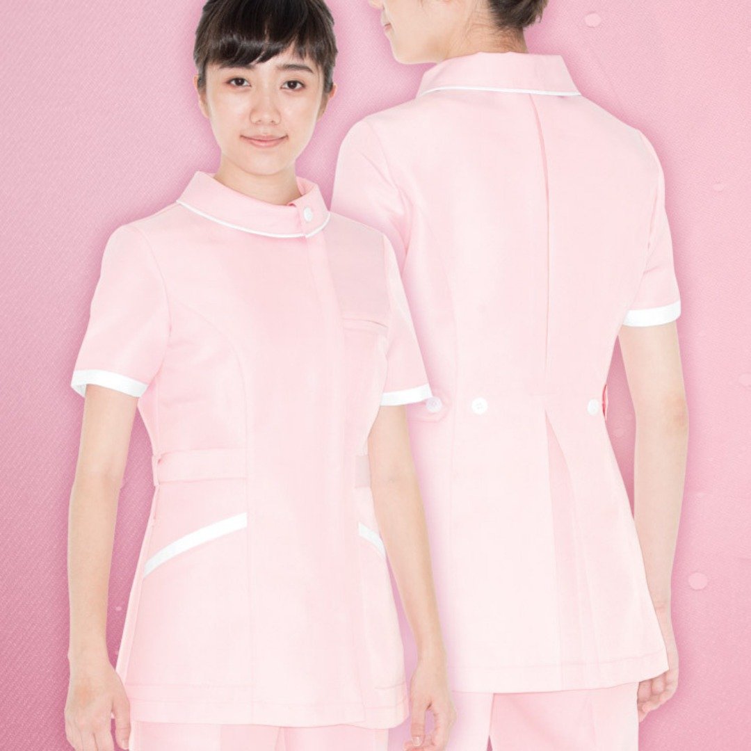 多色拉链纳米抗菌护士护理员短袖上衣医美诊所制服NW6219 - 女装上衣 - 聚酯纤维 多色